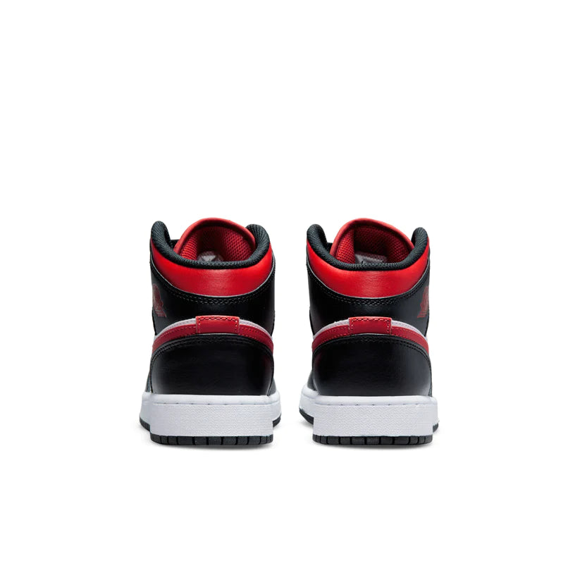 Nike Air Jordan 1 Mid Black Fire Red (GS)